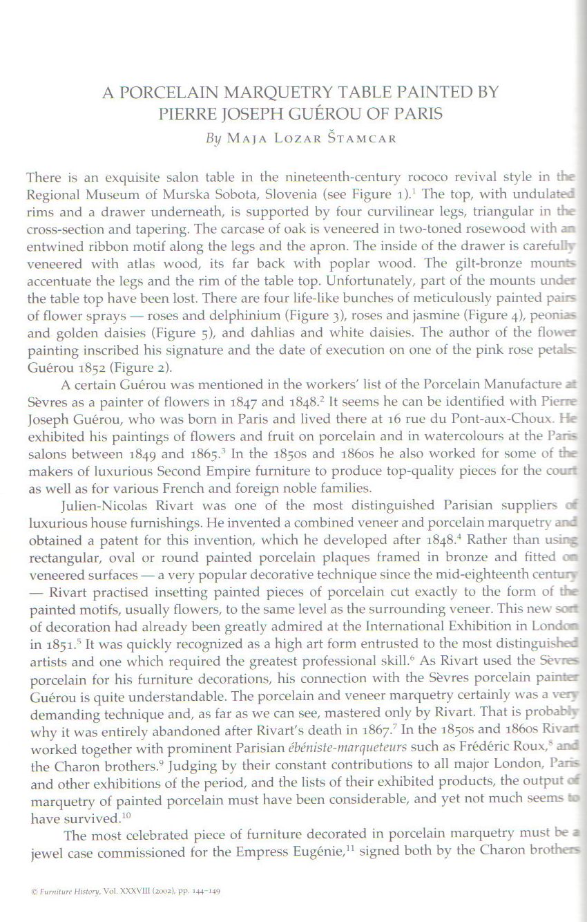 Rivart Porcelain Marquetry Table